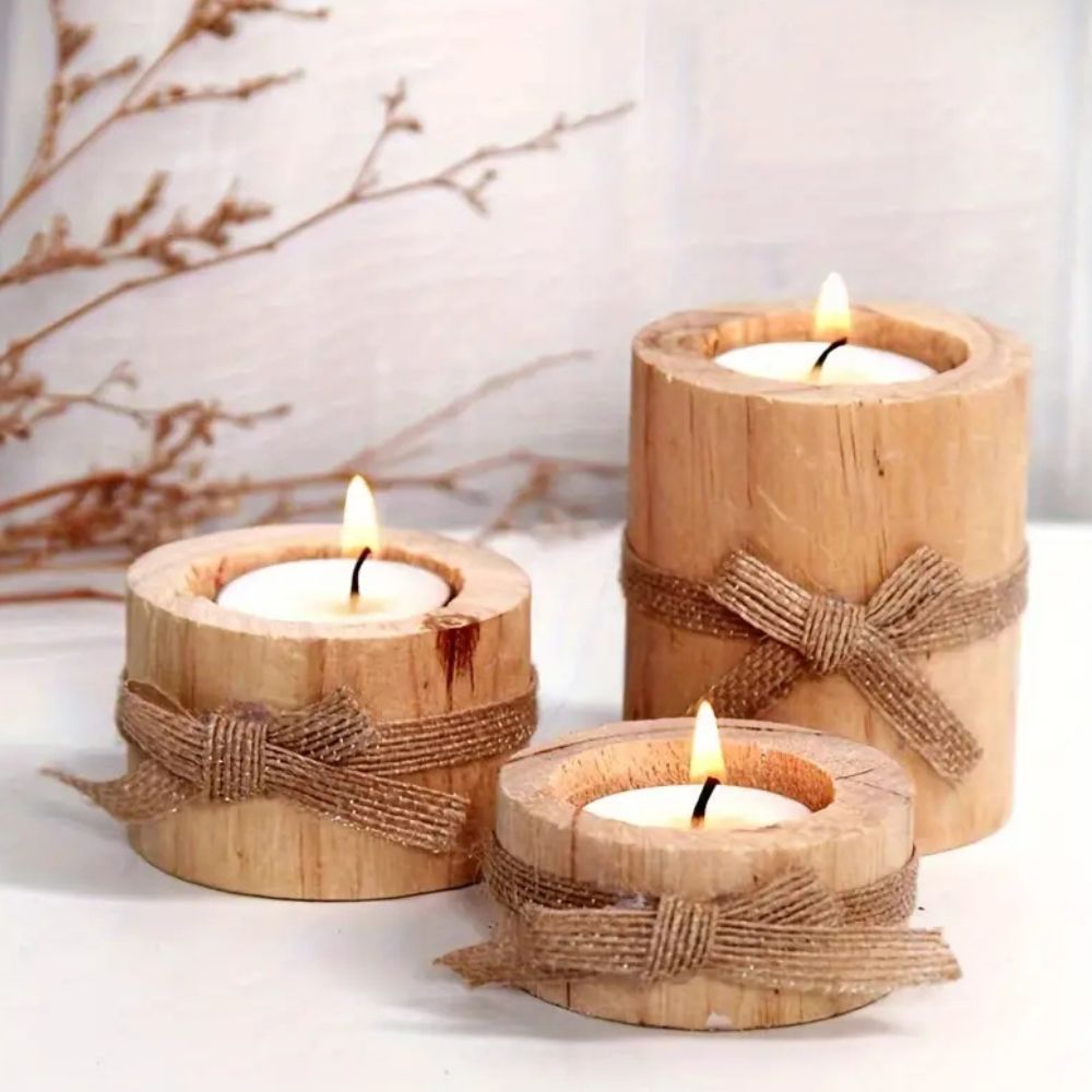 Skorter | Bamboo Essence Candle Holders | 3 sets