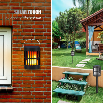 Skorter | Solar LED Flame Lantern – Decorative Outdoor Lighting for Garden and Terrace with Hanging Possibility
