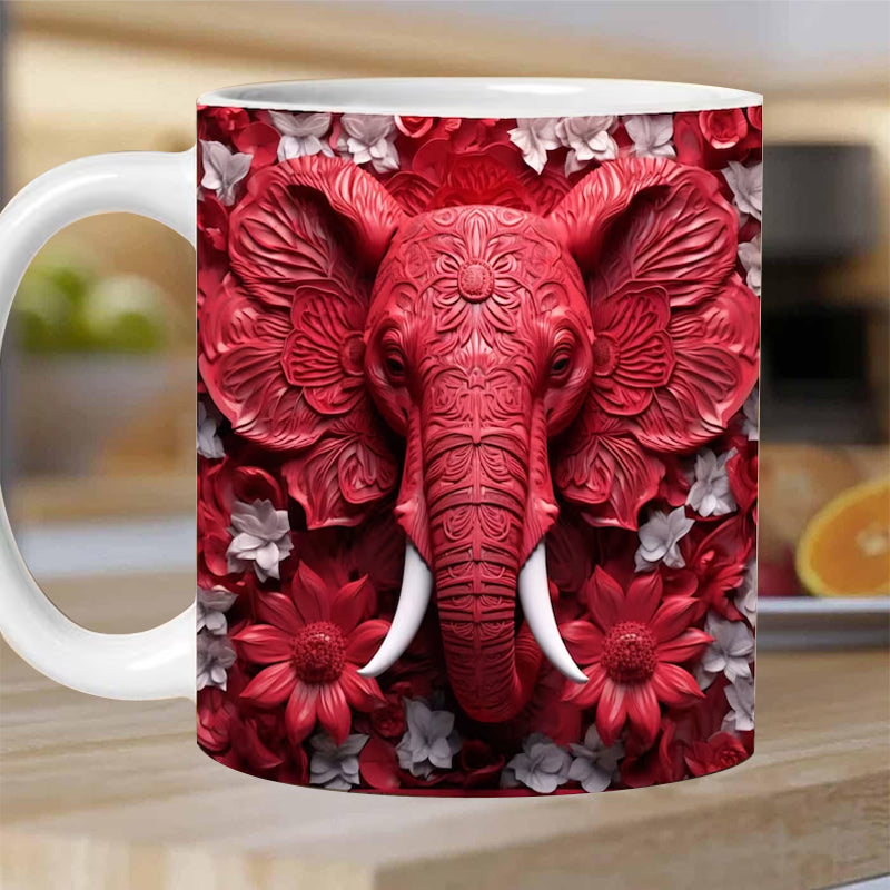 skorter | 3d Elephant Flower Mug