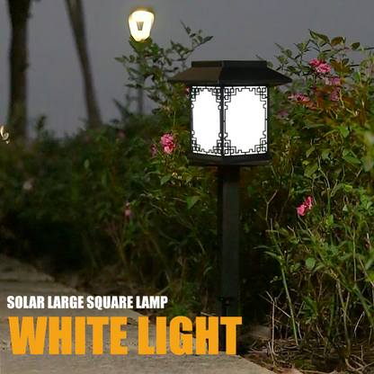 Skorter | Solar LED Garden Lamp – Large Square Lamp with Warm Light and Dual Use