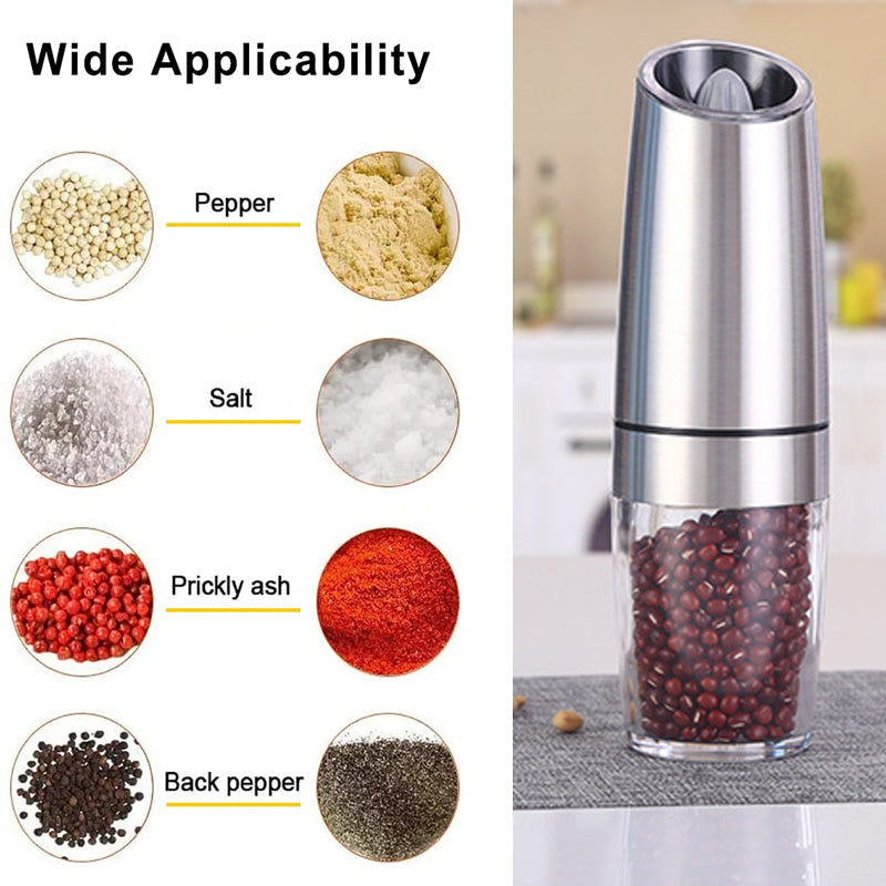 skorter | Automatic Electric Gravity Induction Salt and Pepper Mill