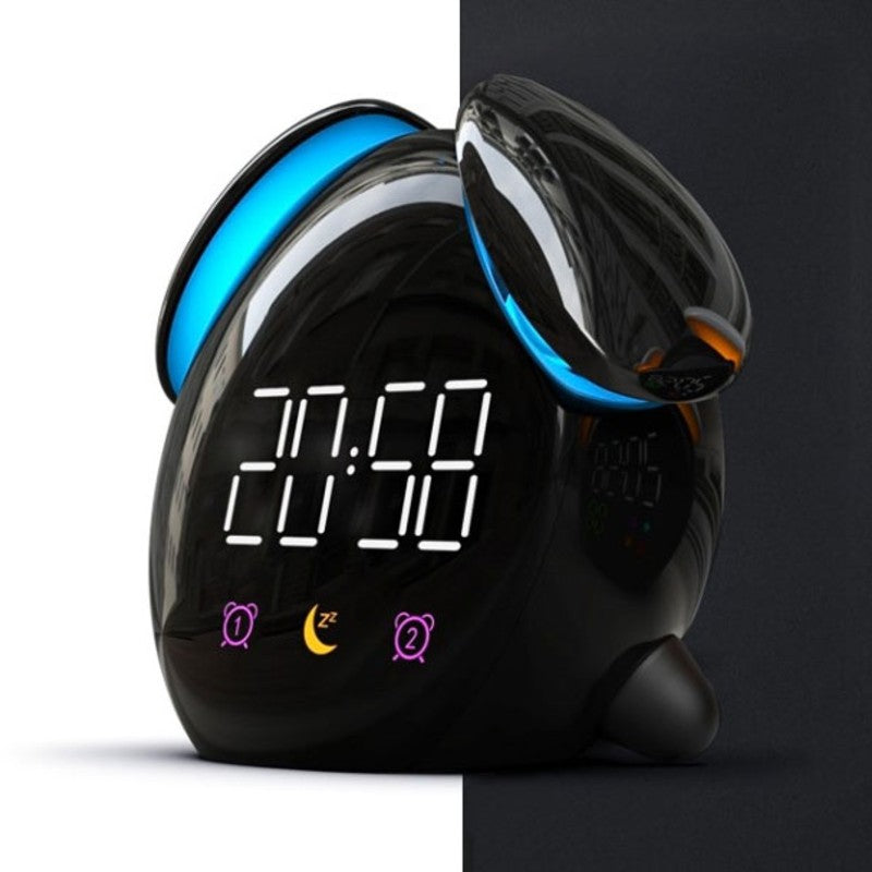 Skorter | Digital Rechargeable Alarm Clock, with Colorful Light, Night Light, Clear Time Display, Multiple Ringtones & Modes