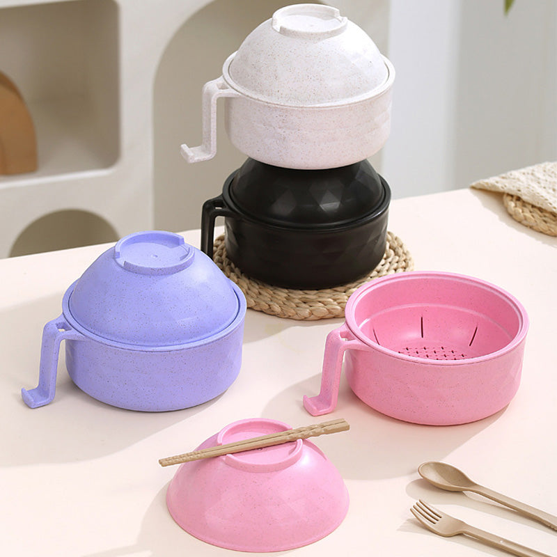 skorter | 1200 Ml Microwave Noodle Bowls With Strainer
