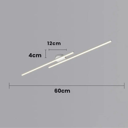 Skorter | Minimalist Modern Hallway Lights – Long Strip Linear Ceiling Lamp, Close-to-Ceiling Chandelier, Remote Dimmable for Home Interiors