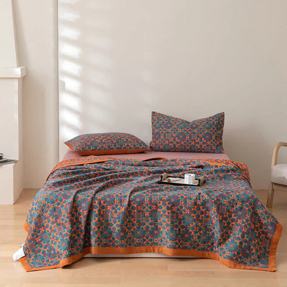 Skorter | & Blue Pattern Six-layer Cotton Quilt - TerraLoom