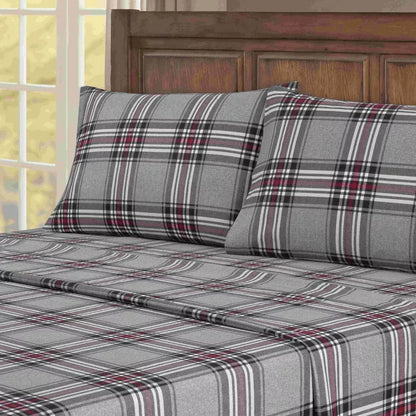 Skorter | 4-piece: Kathy Ireland 100% Turkish cotton flannel bedding