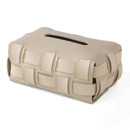 Skorter | Braided Vegan Leather Tissue Holder