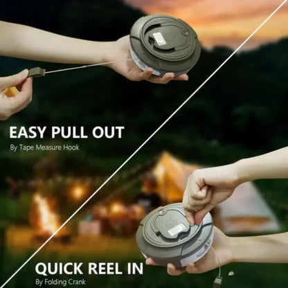 Skorter | 4 in 1 Camp Light – Portable Camping Lantern, String Lights with 8 Lighting Modes, Rechargeable Power Bank for Outdoor Adventures