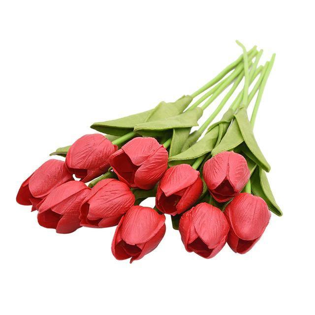 Skorter | 10-piece Faux-Tulip Artificial Flowers