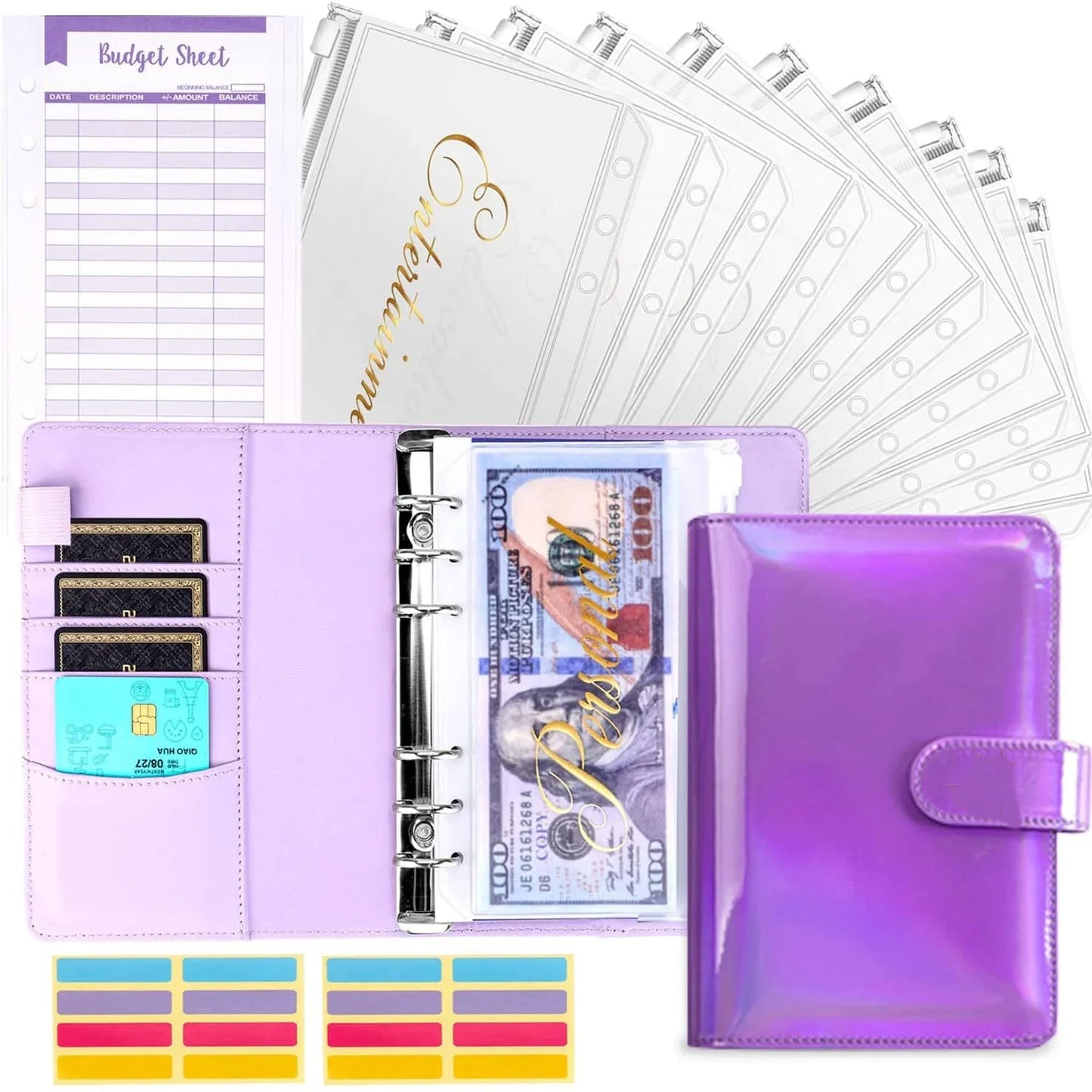 Skorter | Budget binder with cash envelope system and credit card slots