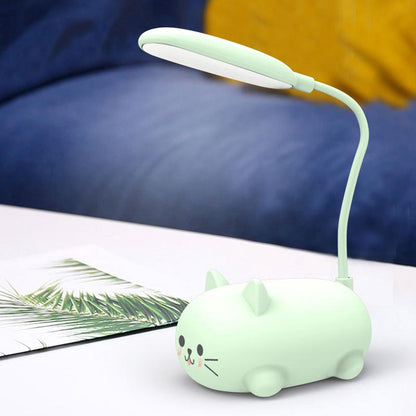 skorter | Mini Cartoon Cat LED Eye Protection Reading Light USB Rechargeable Desk Lamp