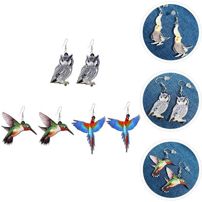 Skorter | Acrylic Drop Bird Earrings