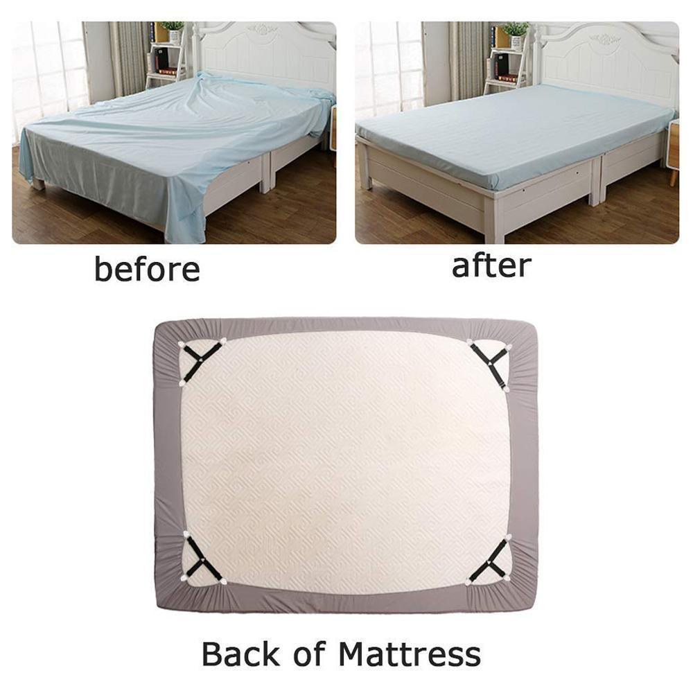 Skorter | Bed Sheet Tighter, 8-Pack Adjustable Triangular Elastic Band Straps