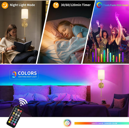 Skorter | Lumoease Wireless Wall Lamps (Set with 2 + 2 Bulbs Free)