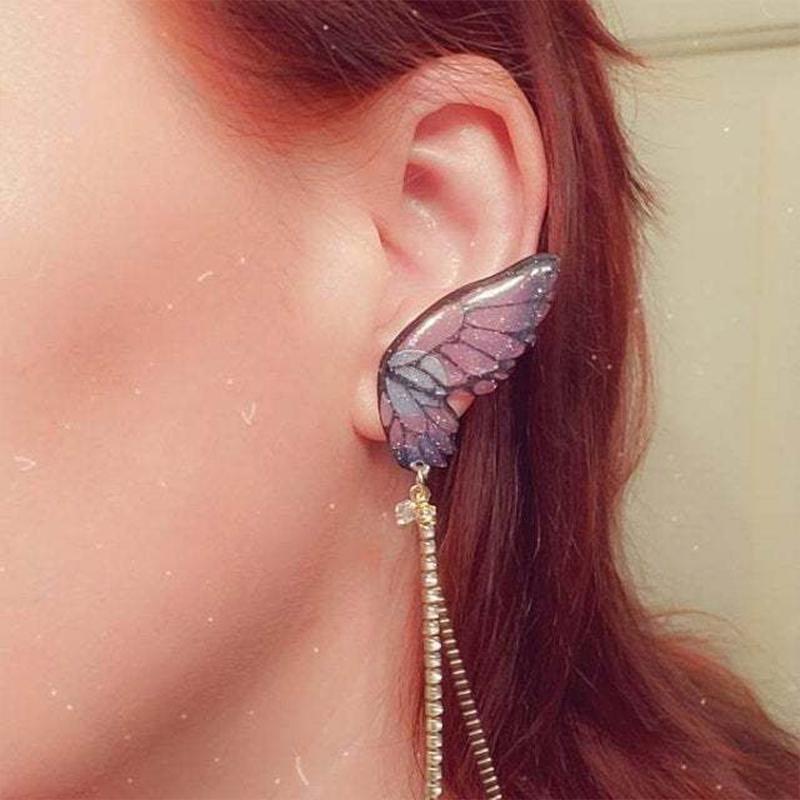 Skorter | Butterfly Fringe Long Earrings