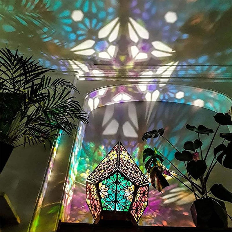 skorter | Bohemian Polar Star Floor Lamp, LED Colorful Star Projector