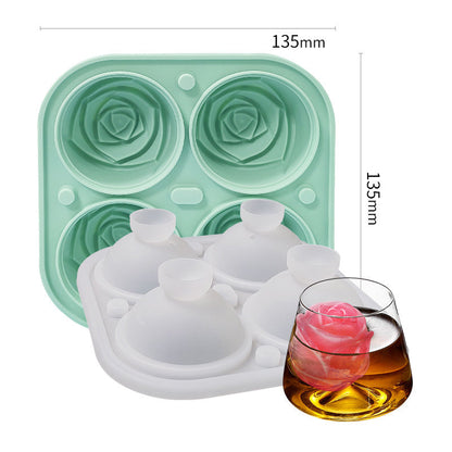 skorter | 4-Fold Large Rose Ice Cube Mold