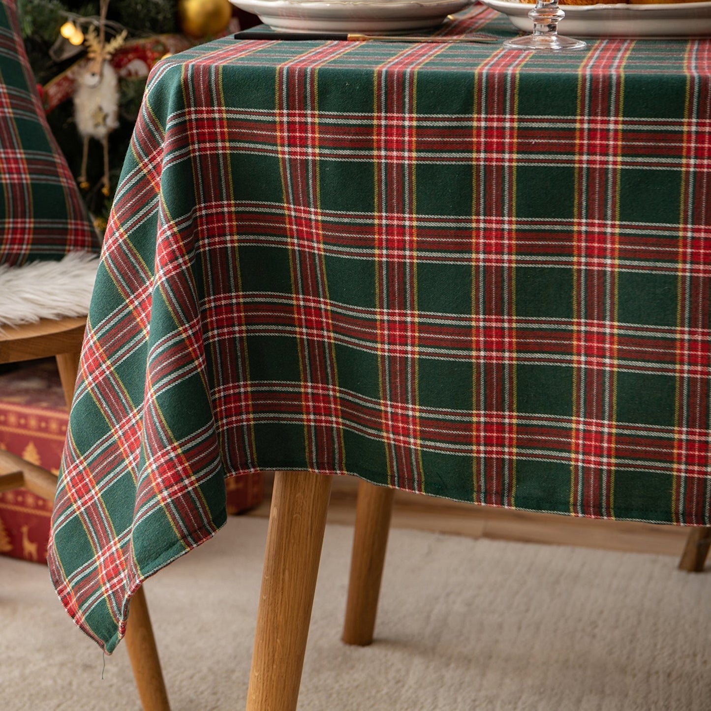 Skorter | Christmas Party Traditional Scottish Check Pattern Tablecloth
