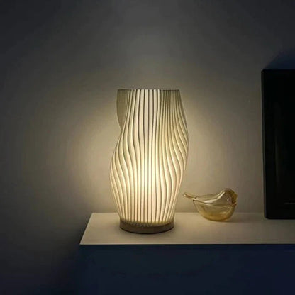 Skorter | Wavecrest Table Lamp – Soft Glow Designer Lamp with Dimmable Warm & Natural White Light