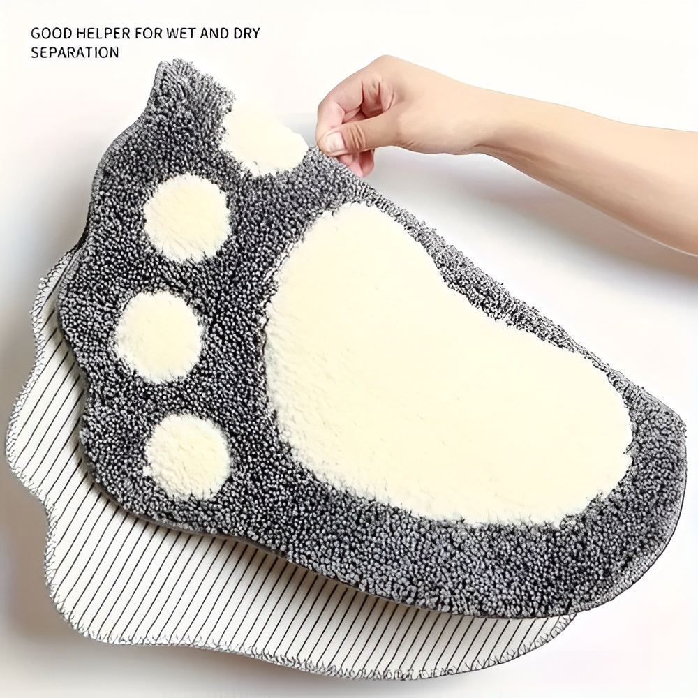 Skorter | Cute Paw Print Bath Mat