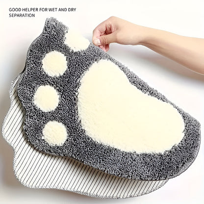 Skorter | Cute Paw Print Bath Mat