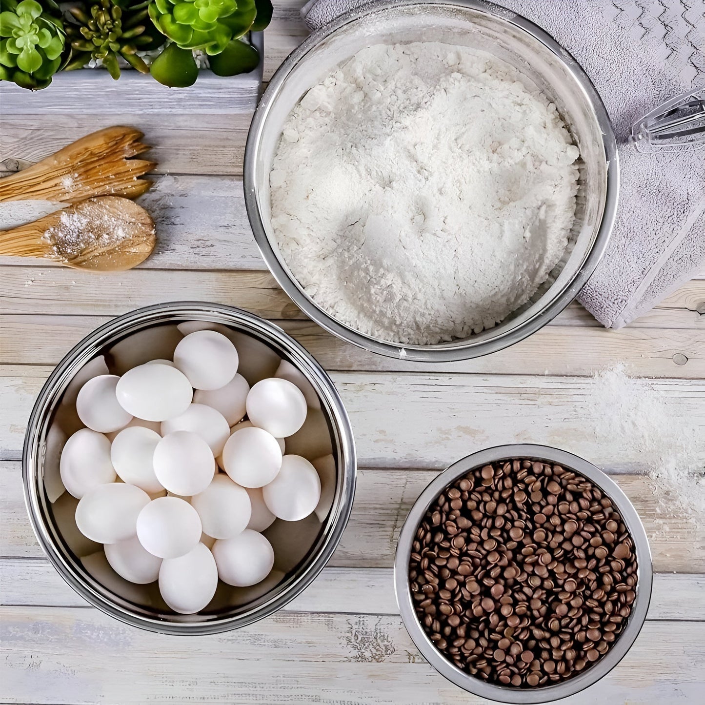 Skorter | 3pcs Stainless Steel Mixing Bowl Set