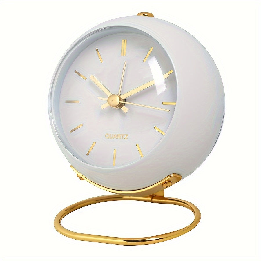 Skorter | EleganceTime - Stylish Quartz Alarm with Metal Frame