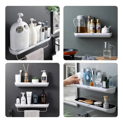 Skorter | EasyMount storage shelf for bathroom - no drilling required