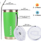 Skørter | 20 oz Insulated Glass With Lid And Straw In Stainless Steel Coffee Tumbler Cup, Green