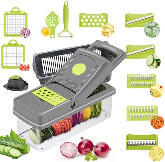 Skorter | 15 I 1 Food Vegetable Slicer Salad Fruit Peeler Cutter Dicer Chopper Kitchen -