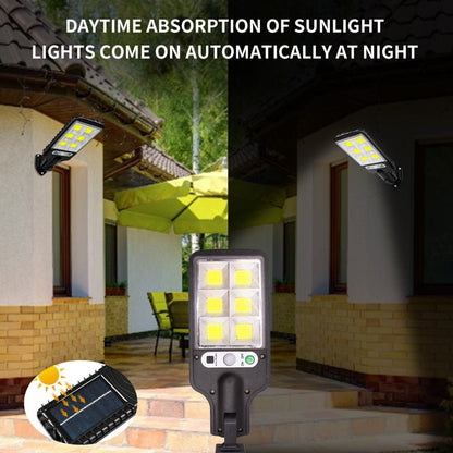 Skorter | Solar Lighting Motion Sensor Lamp 600W Outdoor Solar Lamp Waterproof Parking Lot Wall Lamps with Remote Control, 2 PCS