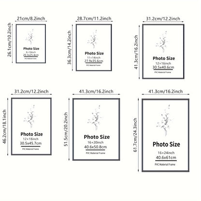 Skorter | 3-piece Photo Frame Set - For wall and table display, Ideal for home decor and gifts, Black, Elongated