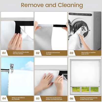 Skorter | Darkening Roller Blinds - Portable Thermal Insulated Curtains for Bedroom and Travel