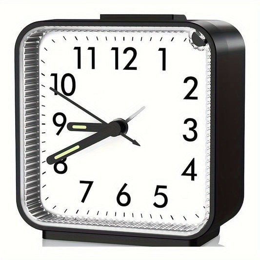 Skorter | TimeEase - Silent Rectangular Alarm Clock with Luminous Hands