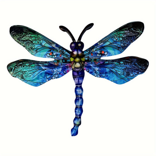 Skorter | 1/2 piece vibrant dragonfly wall art made of metal – artistic outdoor decoration for gardens, homes, and events – durable, versatile, and eye-catching – a perfect gift idea for any occasion
