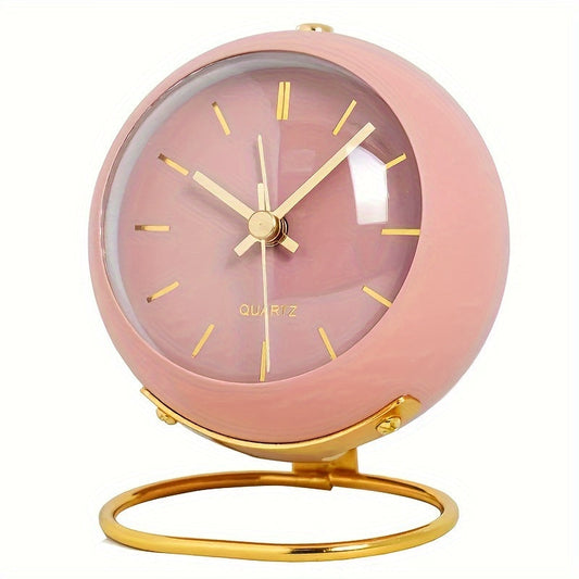 Skorter | Retro Analog Alarm - Silent Non-Ticking Metal Clock