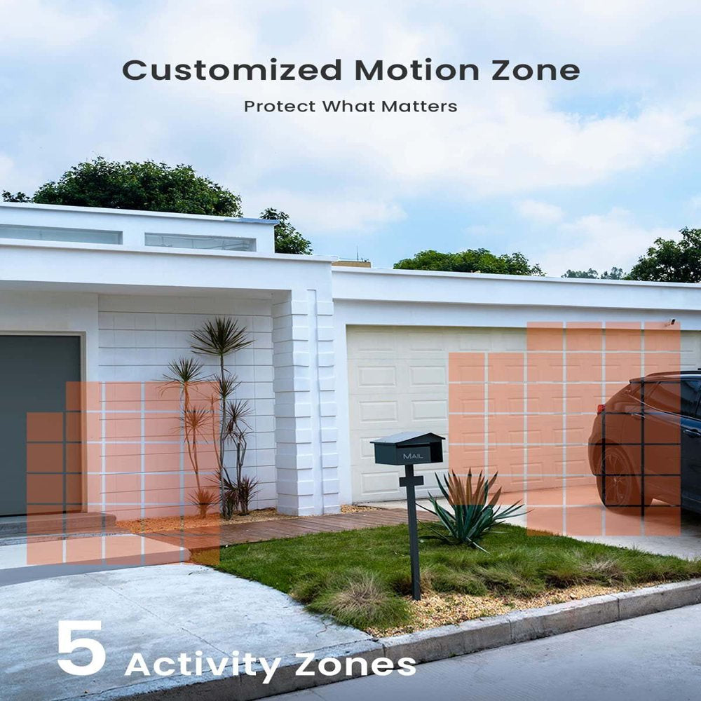 Skørter | Solør Wireless Security Cameras Outdoor, Wifi, Iegeek 2K Color Night Vision, Spotlight & Siren Alarm, Outdoor Camera with AI Motion Detection