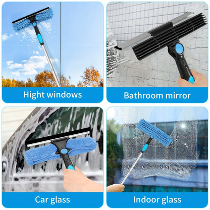Skorter | Crystal Clear Window Cleaner – Professional 2-in-1 Telescopic Window and Glass Cleaning System