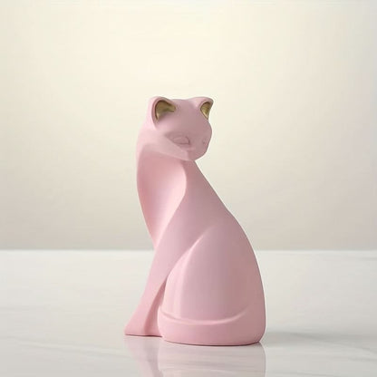 Skorter | Modern Resin Cat Figurine – Nordic Style Decor