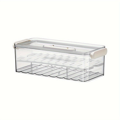 Skorter | 1 pc Refrigerator Storage Box – Food Safe PET Storage Container, Single/Double Layer