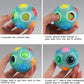 Skørter | Set with 2 Rainbow Puzzle Ball Cube Magic Rainbow Ball Puzzle Bundle Stress Fidget Ball Brain Teaser
