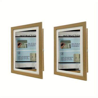 Skorter | 2 pcs Art Frame - Replaceable Frames with or without Mat, Magnetic Photo Frames for Art Projects