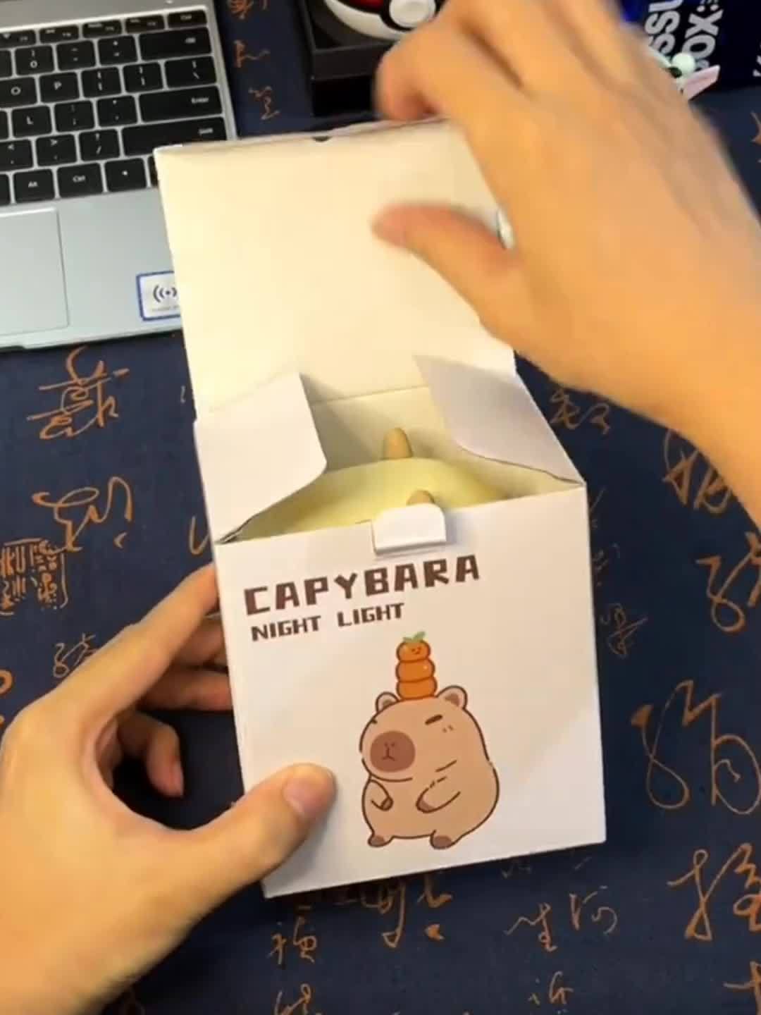 Skorter | CapyGlow - Cute Capybara Night Light with USB Rechargeable Silicone Lamp