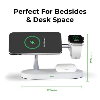 Skorter | 4-in-1 Wireless Charging Station - Magnetic Qi Charger for Phone, Watch & Earbuds
