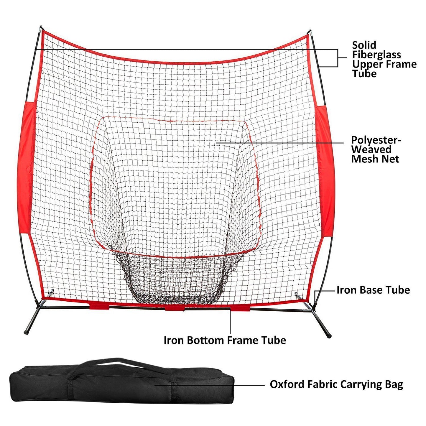 Skorter | 7x7ft Training Net with Arc Frame Carry Bag for Solo Team Training