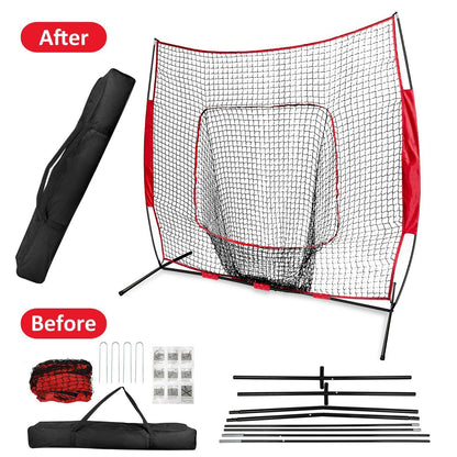 Skorter | 7x7ft Training Net with Arc Frame Carry Bag for Solo Team Training