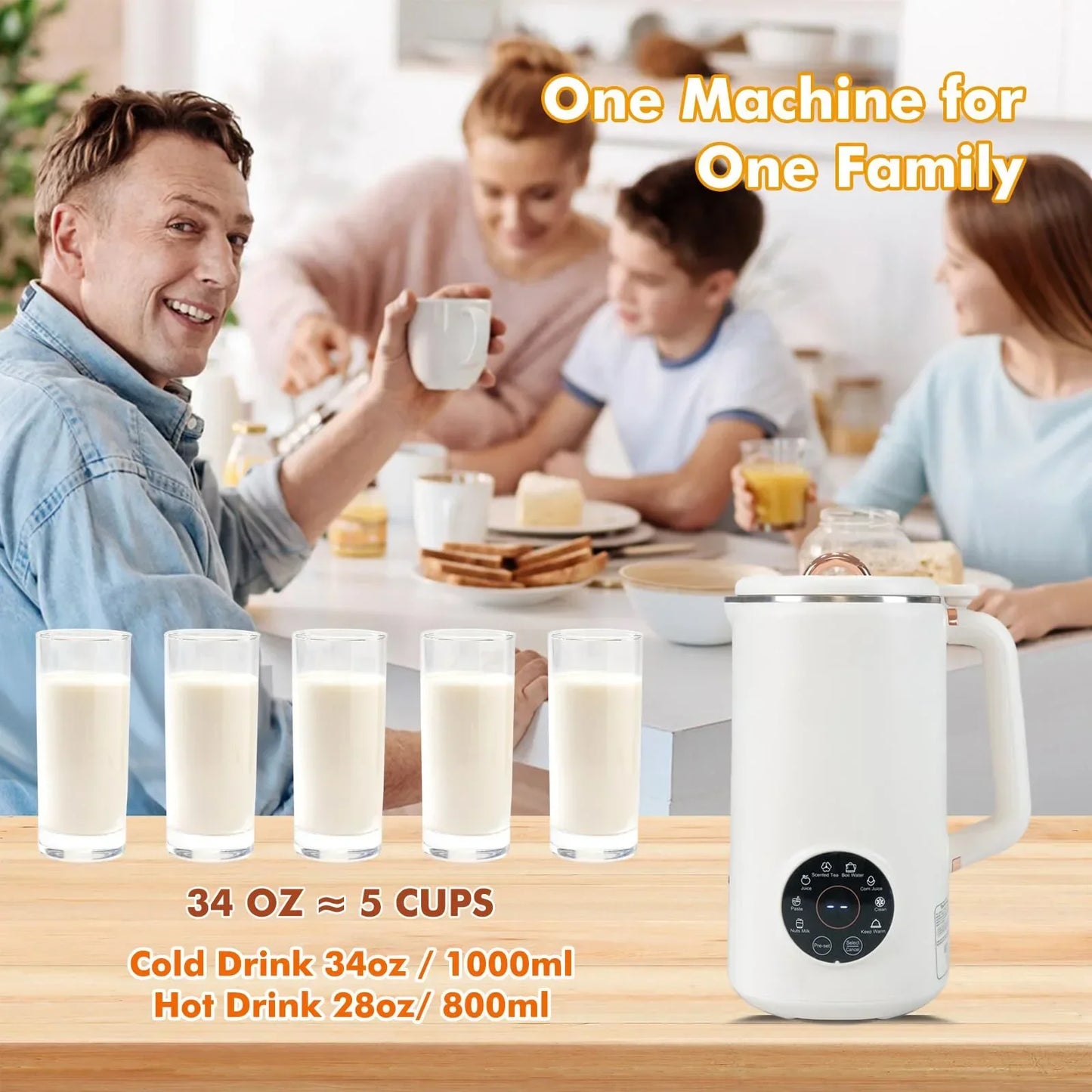 Skorter | 8-in-1 Nut Milk Maker (1000 ml) - NutriBlend