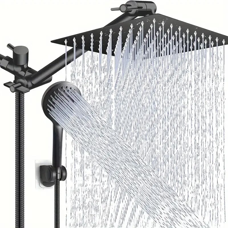 Skorter | 8-inch high pressure shower head with 11-inch adjustable extension arm