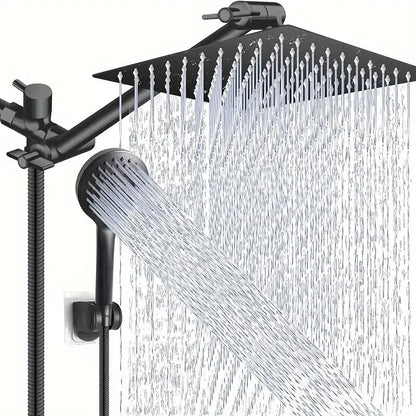 Skorter | 8-inch high pressure shower head with 11-inch adjustable extension arm