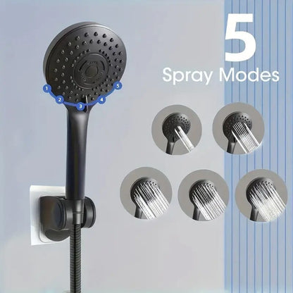Skorter | 8-inch high pressure shower head with 11-inch adjustable extension arm